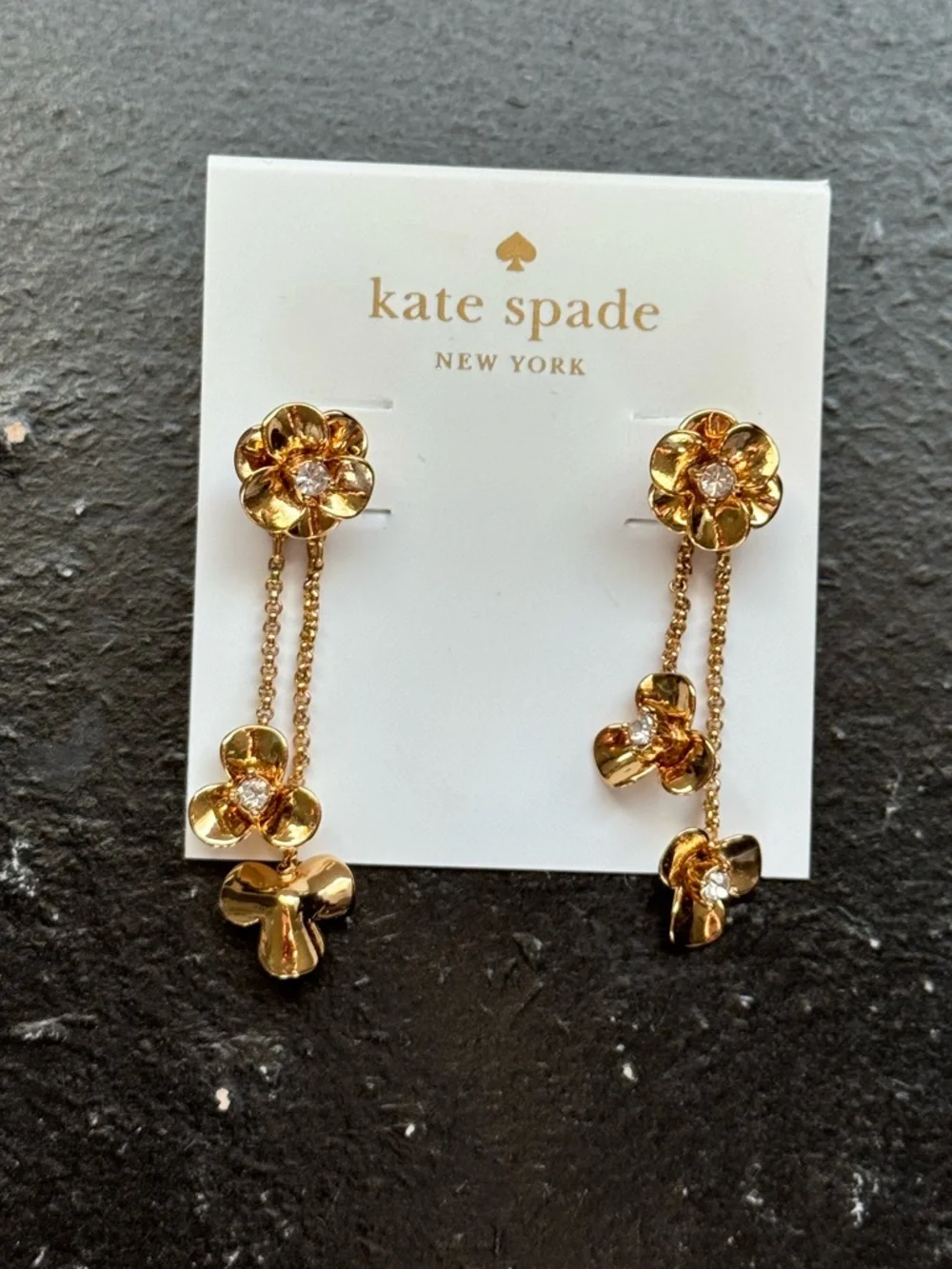 kate spade New York dangling Floral Drop Earrings